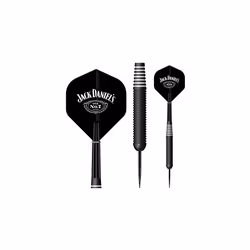 Jack Daniel Officially Licensed Brass Steel Tip Darts Set | Electro Black White Ring | 24g (D1046)