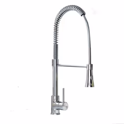 Modern Chrome Kitchen Sink Mixer Pull Out Spray Tap Swivel Spout