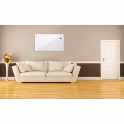 White Glass Panel Heater Free Standing/Wall Mounting Touch Controls