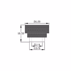 XSPC M20 to G1/4"" Fillport  Black Chrome