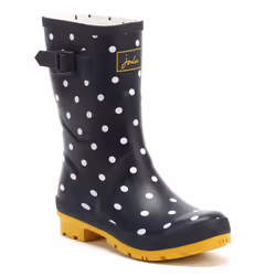Joules Womens French Navy Spot Molly Wellies - UK 6