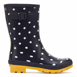Joules Womens French Navy Spot Molly Wellies - UK 6