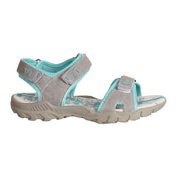 PDQ Womens/Ladies Toggle & Touch Fastening Sports Sandals - 6 UK, Light Grey/Mint