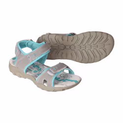 PDQ Womens/Ladies Toggle & Touch Fastening Sports Sandals - 6 UK, Light Grey/Mint
