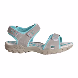 PDQ Womens/Ladies Toggle & Touch Fastening Sports Sandals - 8 UK, Light Grey/Mint