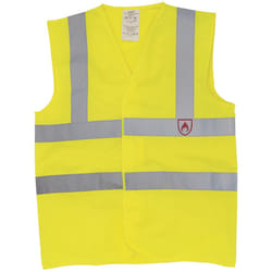 Yoko Flame-Retardant Hi-Vis Sleeveless Waistcoat - XL, Yellow