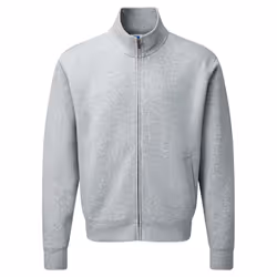 Russell Mens Authentic Full Zip Sweatshirt Jacket - XL, Light Oxford