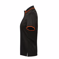 Premier Womens/Ladies Contrast Coolchecker Polo Shirt - 2XL, Black/Orange