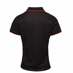 Premier Womens/Ladies Contrast Coolchecker Polo Shirt - XS, Black/Red