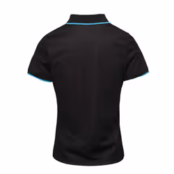 Premier Womens/Ladies Contrast Coolchecker Polo Shirt - XS, Black/Turquoise