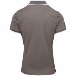 Premier Womens/Ladies Contrast Coolchecker Polo Shirt - S, Dark Grey/Silver