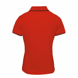 Premier Womens/Ladies Contrast Coolchecker Polo Shirt - XS, Red/Black