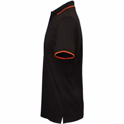 Premier Mens Contrast Coolchecker Polo Shirt - S, Black/Orange
