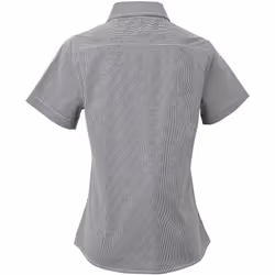 Premier Womens/Ladies Microcheck Short Sleeve Cotton Shirt - XS, Black/White