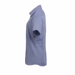 Premier Womens/Ladies Microcheck Short Sleeve Cotton Shirt - XS, Navy/White