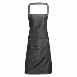 Premier Jeans Stitch Bib Apron - One Size, Black Denim