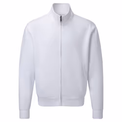Russell Mens Authentic Full Zip Sweatshirt Jacket - L, White