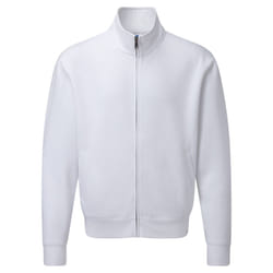 Russell Mens Authentic Full Zip Sweatshirt Jacket - L, White