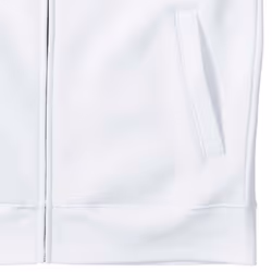 Russell Mens Authentic Full Zip Sweatshirt Jacket - L, White