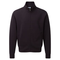 Russell Mens Authentic Full Zip Sweatshirt Jacket - 2XL, Black