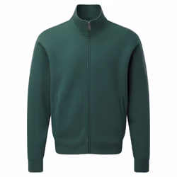 Russell Mens Authentic Full Zip Sweatshirt Jacket - S, Bottle Green