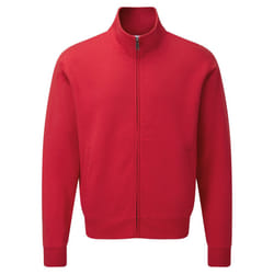 Russell Mens Authentic Full Zip Sweatshirt Jacket - L, Classic Red