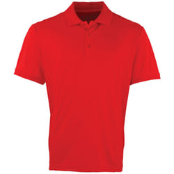 Premier Mens Coolchecker Pique Short Sleeve Polo T-Shirt - 5XL, Red