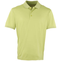 Premier Mens Coolchecker Pique Short Sleeve Polo T-Shirt - 4XL, Lime