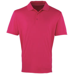 Premier Mens Coolchecker Pique Short Sleeve Polo T-Shirt - 4XL, Hot Pink