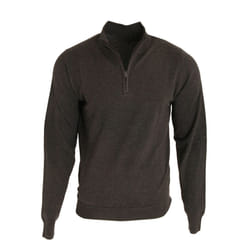 Premier Mens 1/4 Zip Neck Knitted Sweater - XS, Charcoal
