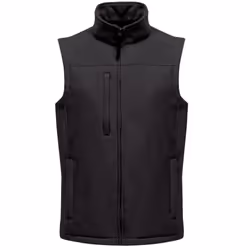 Regatta Mens Flux Softshell Bodywarmer / Sleeveless Jacket (Water Repellent & Wind Resistant) - S, All Black