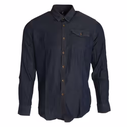 Premier Mens Jeans Stitch Long Sleeve Denim Shirt - XS, Indigo Denim