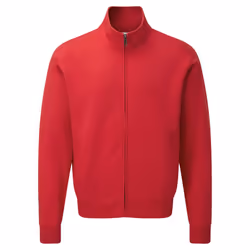 Russell Mens Authentic Full Zip Sweatshirt Jacket - M, Classic Red