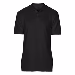 Gildan Softstyle Mens Short Sleeve Double Pique Polo Shirt - 2XL, Black