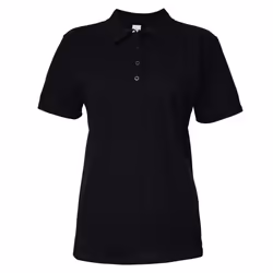 Gildan Softstyle Womens/Ladies Short Sleeve Double Pique Polo Shirt - XL, Black