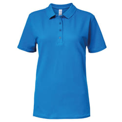Gildan Softstyle Womens/Ladies Short Sleeve Double Pique Polo Shirt - 2XL, Sapphire