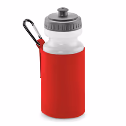 Quadra Water Bottle And Fabric Sleeve Holder - One Size, Classic Red
