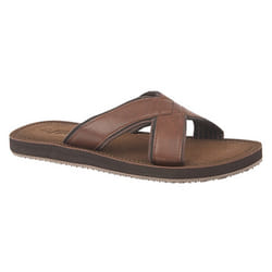 PDQ Mens Lightweight Crossover Mule Sandals - 8 UK, Brown