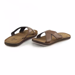 PDQ Mens Lightweight Crossover Mule Sandals - 8 UK, Brown