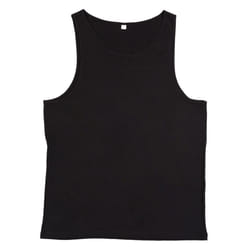 One By Mantis Unisex Drop Armhole Vest Top - XS, Black