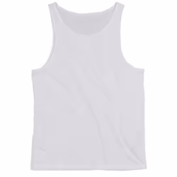 One By Mantis Unisex Drop Armhole Vest Top - M, White