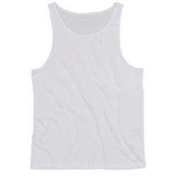One By Mantis Unisex Drop Armhole Vest Top - M, White