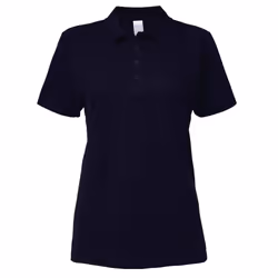 Gildan Softstyle Womens/Ladies Short Sleeve Double Pique Polo Shirt - S, Navy