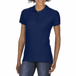 Gildan Softstyle Womens/Ladies Short Sleeve Double Pique Polo Shirt - S, Navy