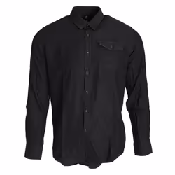 Premier Mens Jeans Stitch Long Sleeve Denim Shirt - XS, Black Denim