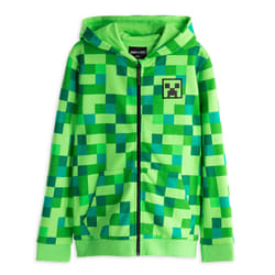 , Pixel Green) Minecraft Childrens/Boys Creeper Character Hoodie - Years (7-8