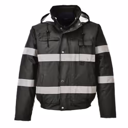 Portwest Iona Lite Reflective Work Bomber Jacket - M, Black