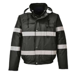 Portwest Iona Lite Reflective Work Bomber Jacket - S, Black
