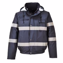 Portwest Iona Lite Reflective Work Bomber Jacket - S, Navy