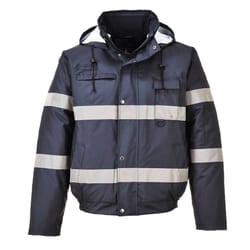 Portwest Iona Lite Reflective Work Bomber Jacket - S, Navy